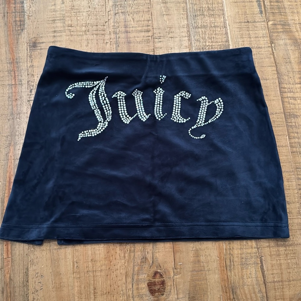 Juicy Couture Navy Blue Velour Skirt, Size S.